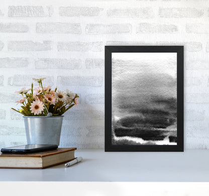Majestic Monochrome Watercolour 02 Art Print by Pixy Paper A4 White Frame