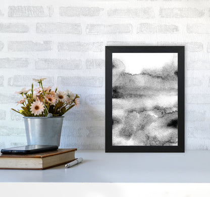 Majestic Monochrome Watercolour 04 Art Print by Pixy Paper A4 White Frame
