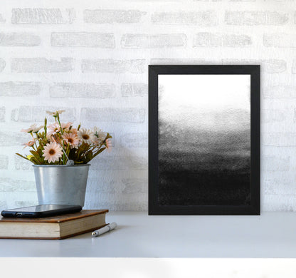 Majestic Monochrome Watercolour 07 Art Print by Pixy Paper A4 White Frame