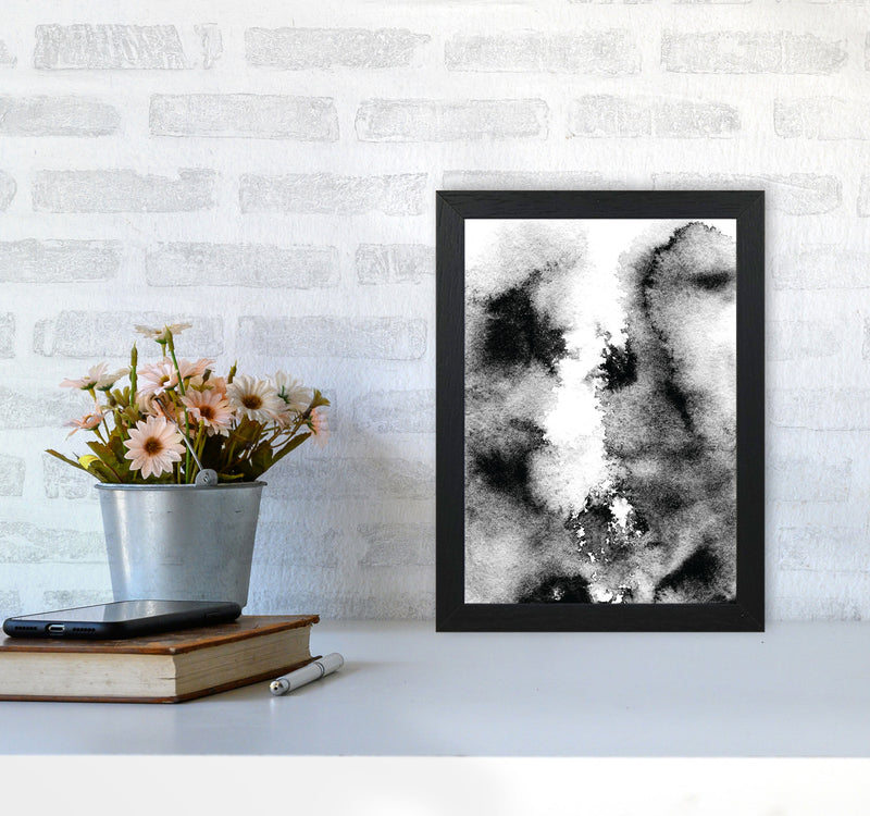Majestic Monochrome Watercolour 10 Art Print by Pixy Paper A4 White Frame