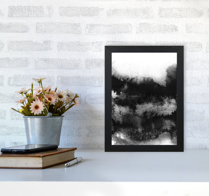 Majestic Monochrome Watercolour 05 Art Print by Pixy Paper A4 White Frame