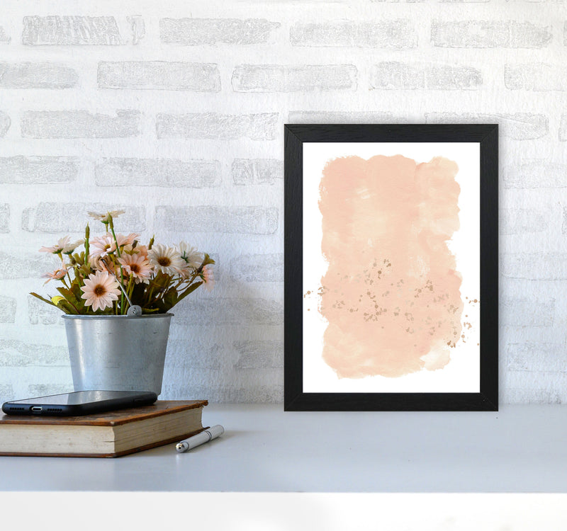 Aztec Blush Watercolour Art Print by Pixy Paper A4 White Frame