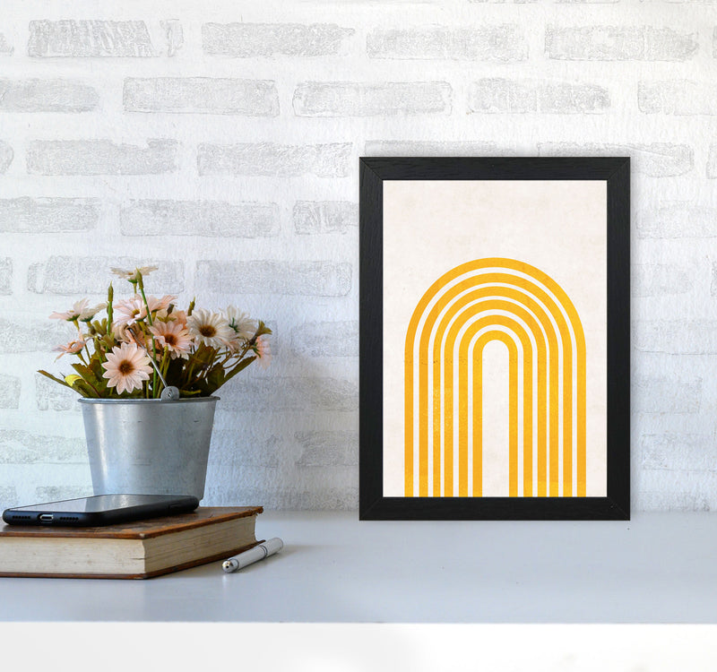 Rainbow mustard Art Print by Pixy Paper A4 White Frame