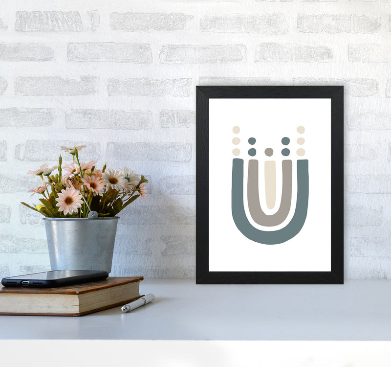 Inspired Upside Down Natural Rainbow White Art Print by Pixy Paper A4 White Frame