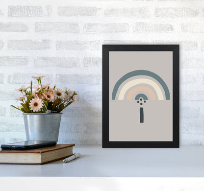 Inspired Natural Rainbow Stone Art Print by Pixy Paper A4 White Frame