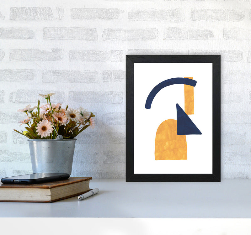 Horizon Abstract Shapes  Art Print by Pixy Paper A4 White Frame