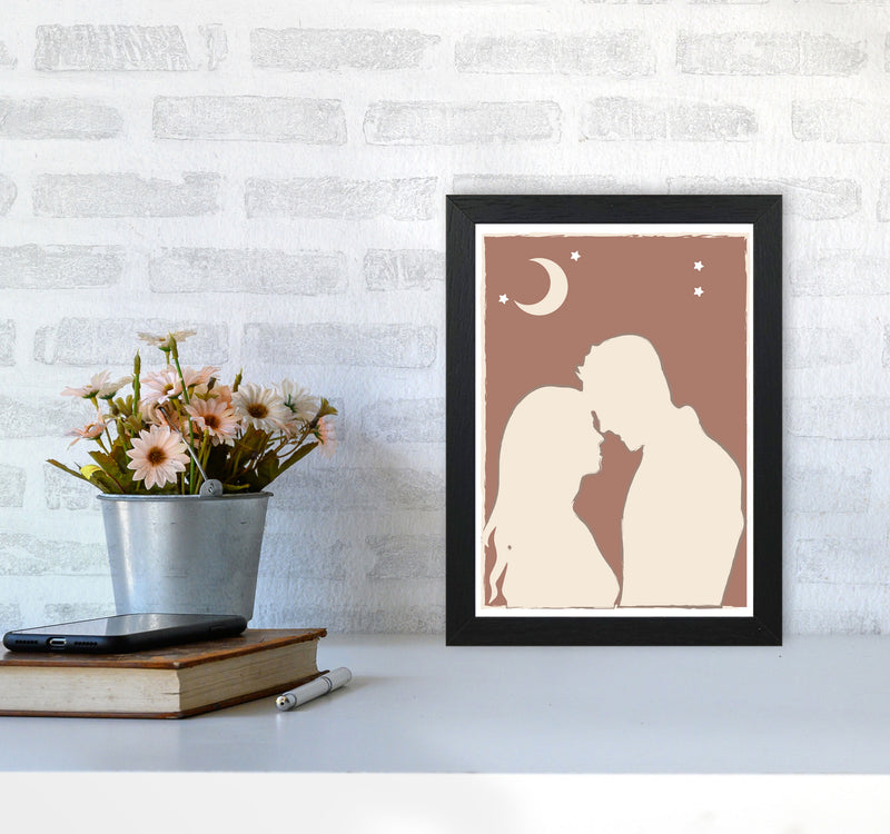 Autumn Lovers abstract Art Print by Pixy Paper A4 White Frame