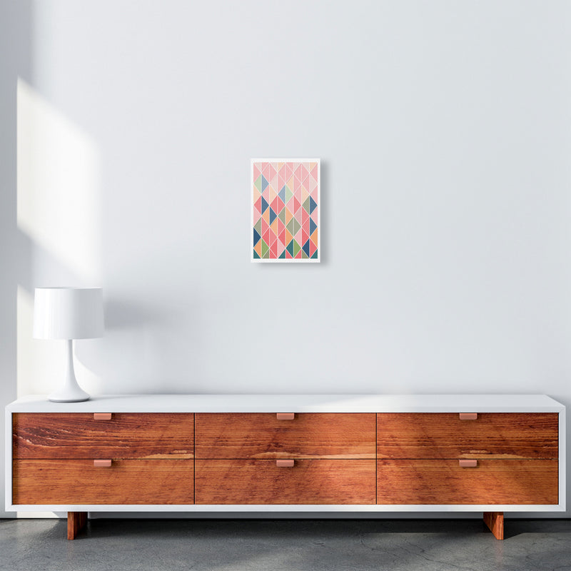 Full Colour Abstract Geo Modern Print A4 Canvas