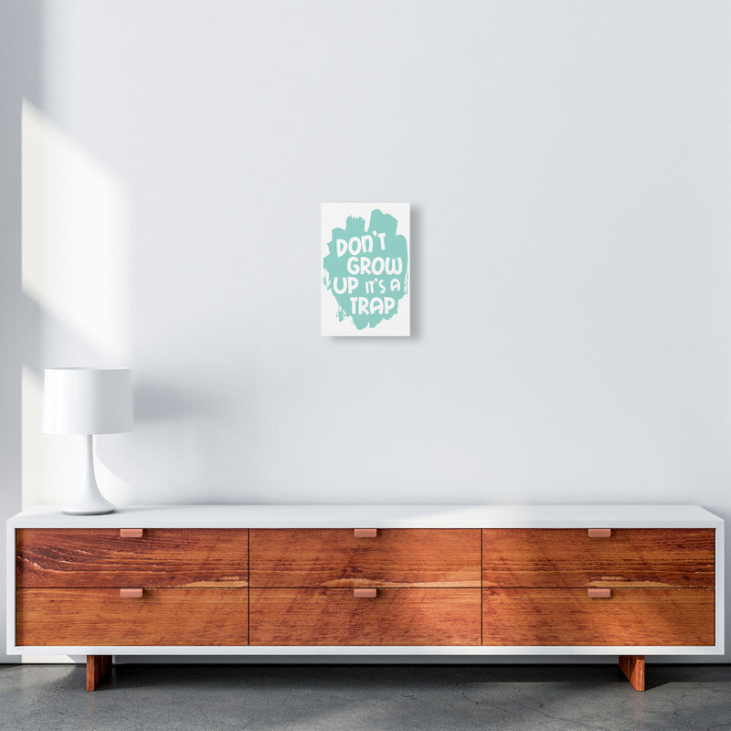 Don&#39;t Grow Up It&#39;s A Trap Mint Framed Typography Wall Art Print