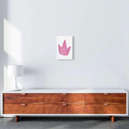 Little Queen Pink Crown Watercolour Modern Print A4 Canvas