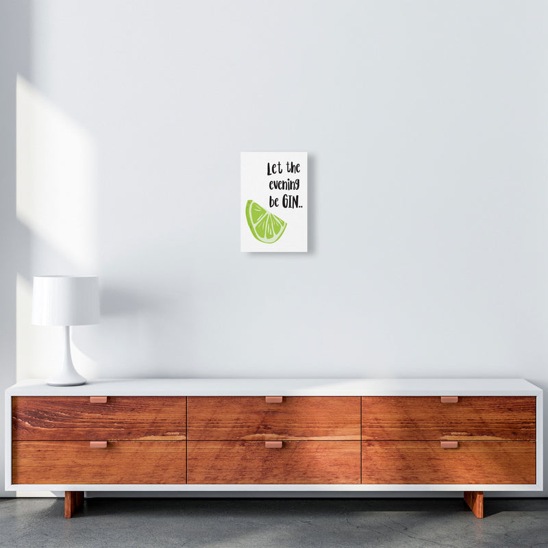 Let The Evening BeGIN Modern Print, Framed Kitchen Wall Art A4 Canvas