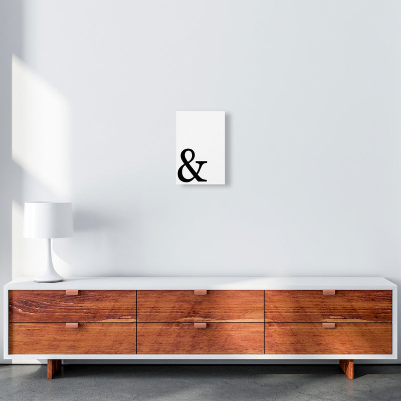 Ampersand Framed Typography Wall Art Print A4 Canvas