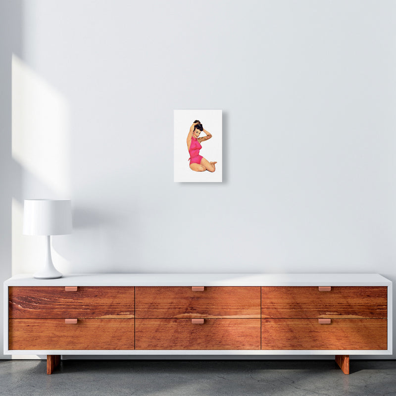 Retro Pin Up Girl Modern Print A4 Canvas