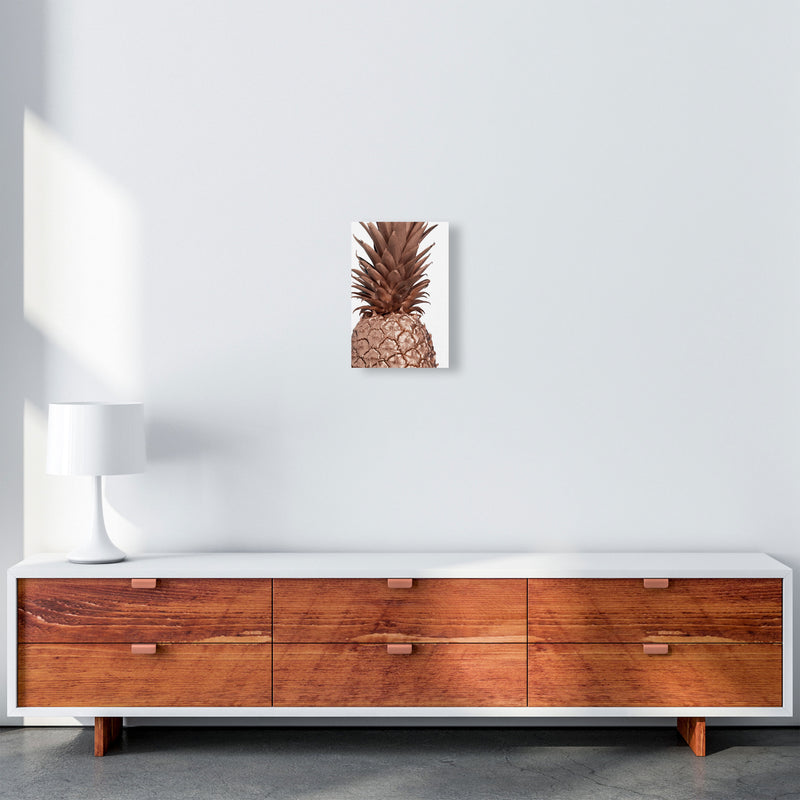 Rose Gold Pineapple Modern Print, Framed Kitchen Wall Art A4 Canvas