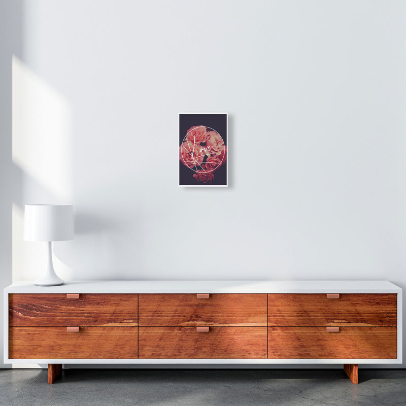 Floral Love Modern Print, Framed Botanical & Nature Art Print A4 Canvas