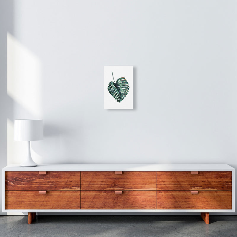 Monstera Leaf Full Modern Print, Framed Botanical & Nature Art Print A4 Canvas