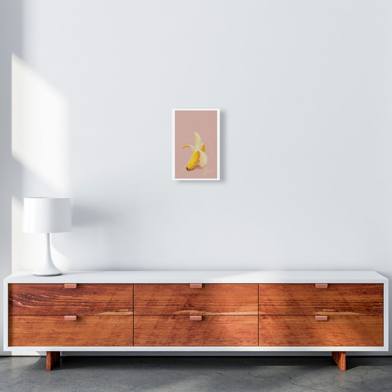 Banana Modern Print, Framed Kitchen Wall Art A4 Canvas