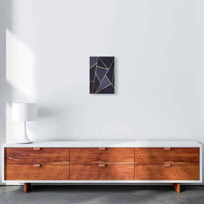 Lux Navy And Gold Geo Print  Art Print by Pixy Paper A4 Canvas