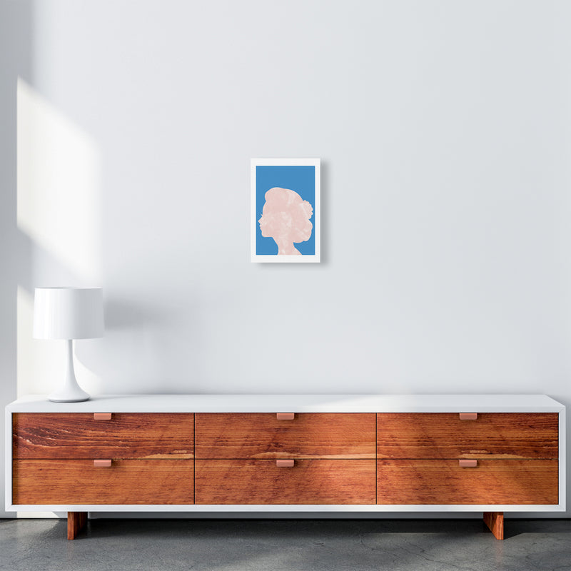 Marble Head Blue  Art Print by Pixy Paper A4 Canvas