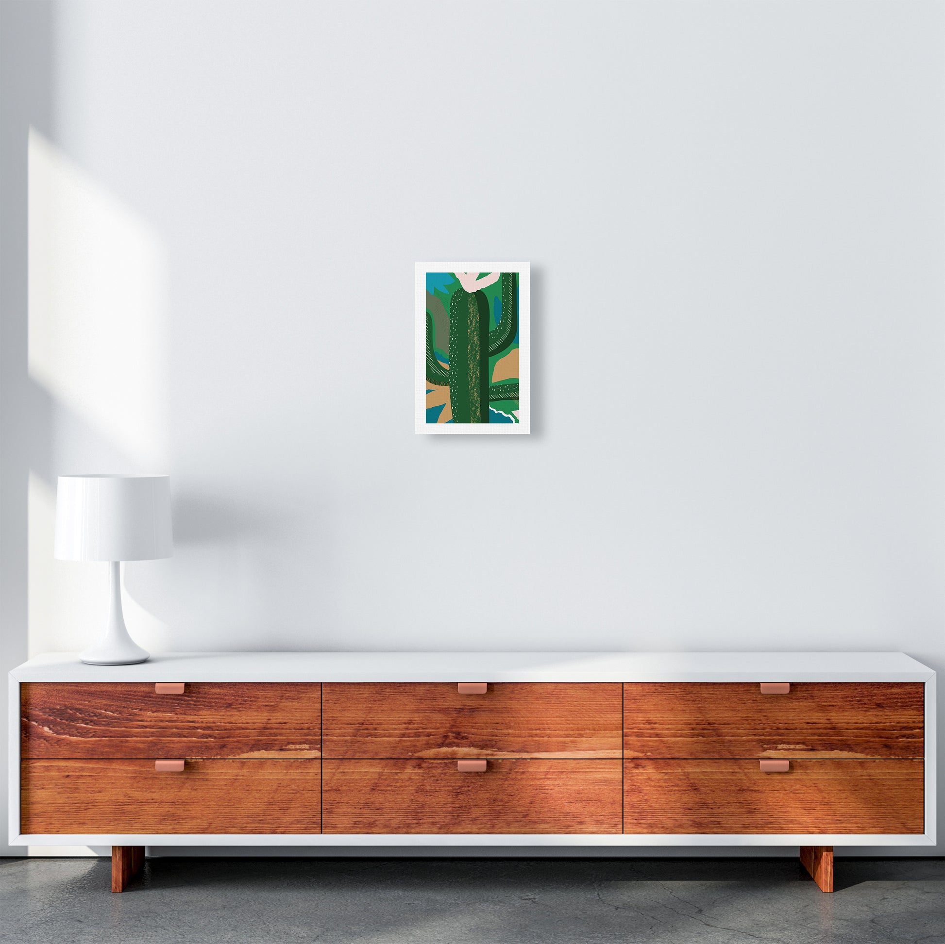 Cactus Jungle Abstract  Art Print by Pixy Paper A4 Canvas