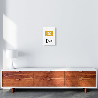 Boys Room Mustard  Art Print by Pixy Paper A4 Canvas