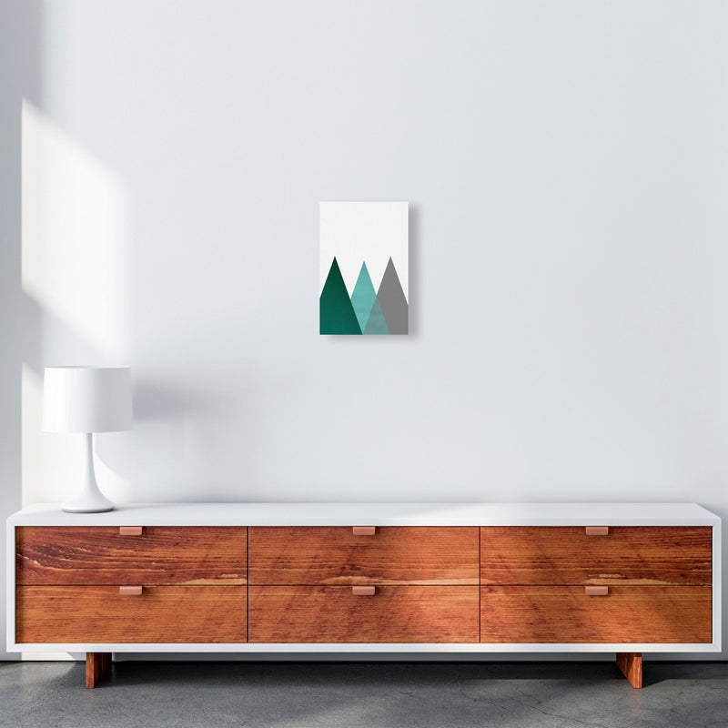 Mountains emerald Art Print by Pixy Paper A4 Canvas