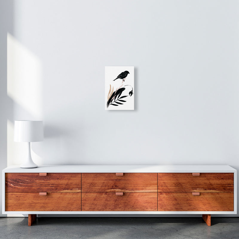 Delicate Floral Bird 04 Art Print by Pixy Paper A4 Canvas