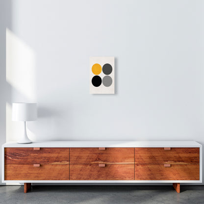 Circles Mustard Art Print by Pixy Paper A4 Canvas