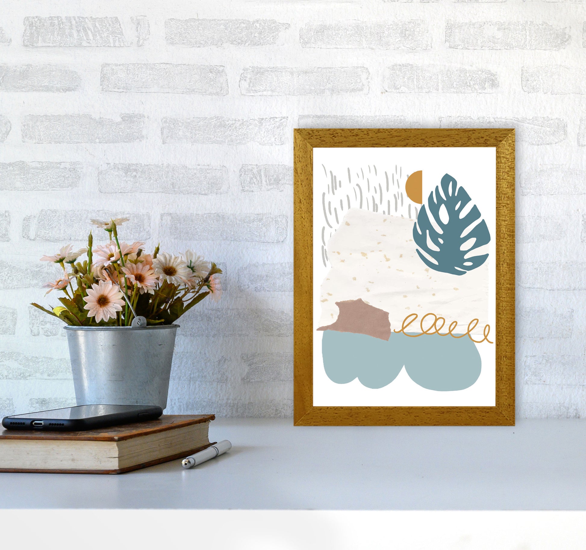 Reef Shapes Abstract 1 Modern Print A4 Print Only