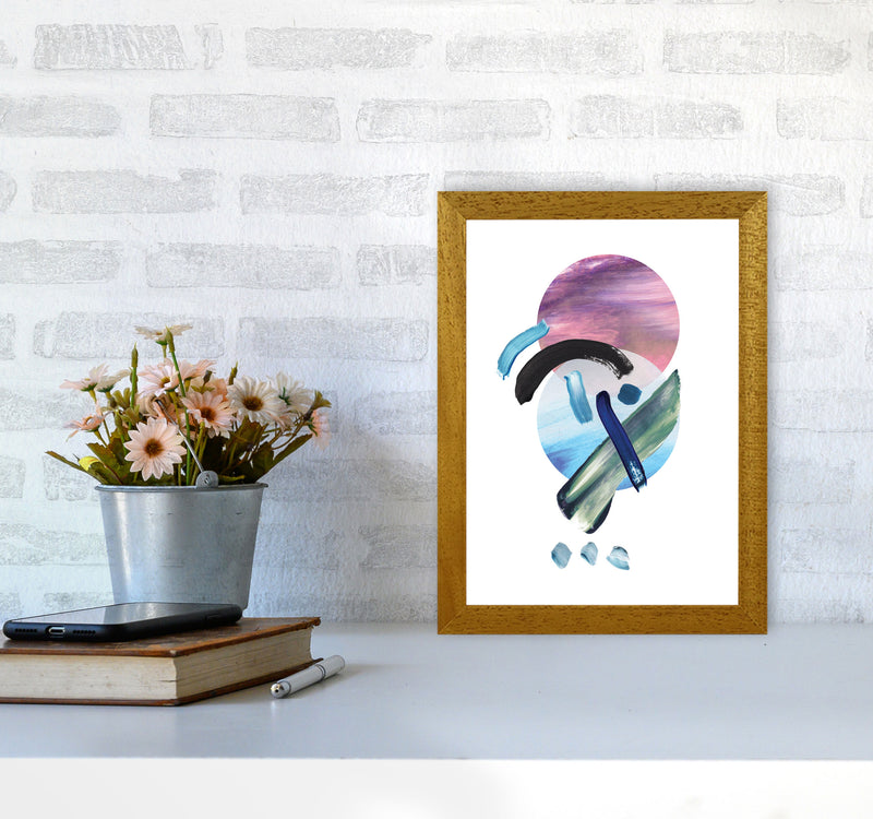 Purple And Blue Mixed Watercolour Abstract Modern Print A4 Print Only