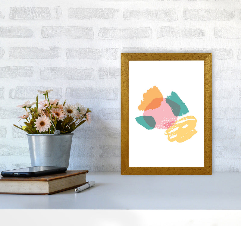Pink And Teal Mismatch Abstract Modern Print A4 Print Only