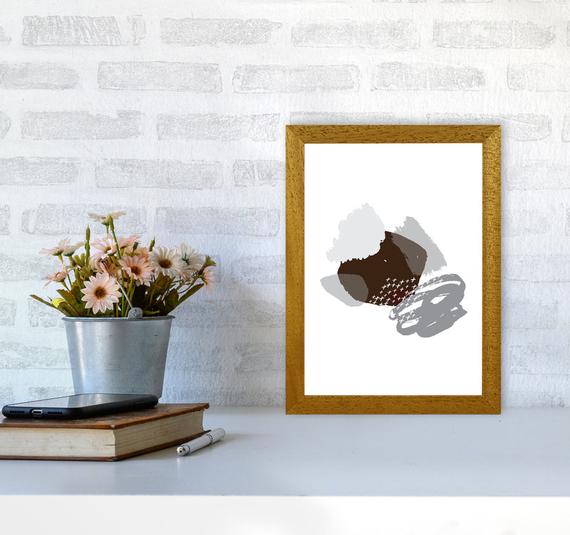 Grey And Black Mismatch Abstract Modern Print A4 Print Only