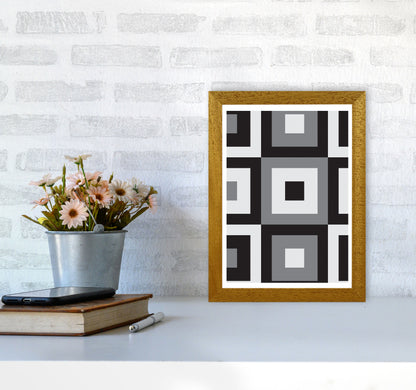 Grey Abstract Patterns 1 Modern Print A4 Print Only