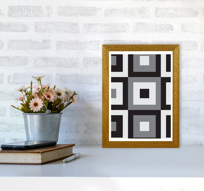 Grey Abstract Patterns 1 Modern Print A4 Print Only