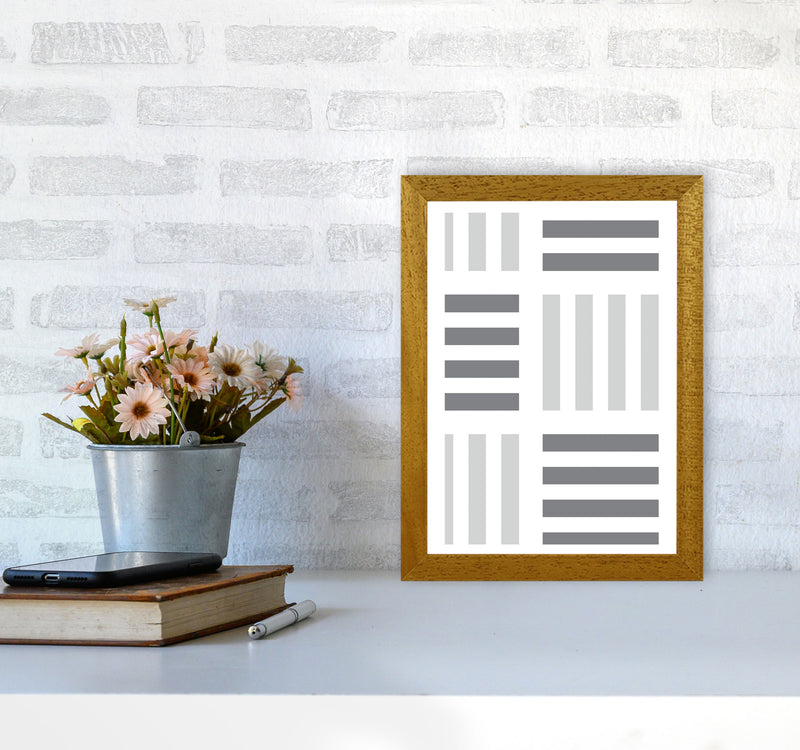 Grey Abstract Patterns 2 Modern Print A4 Print Only