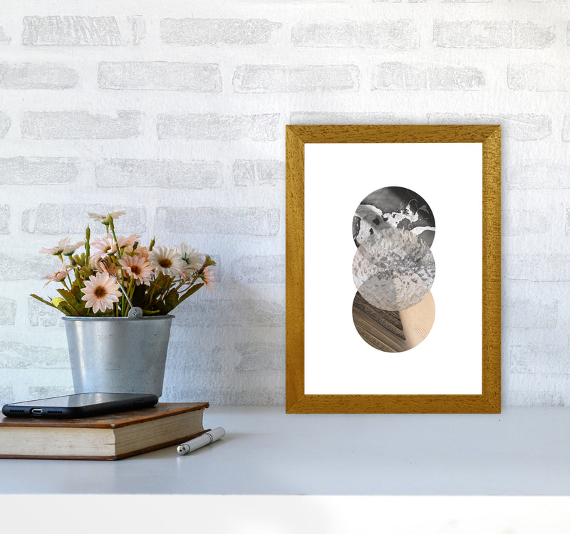 Sand, Glass And Shadow Abstract Circles Modern Print A4 Print Only