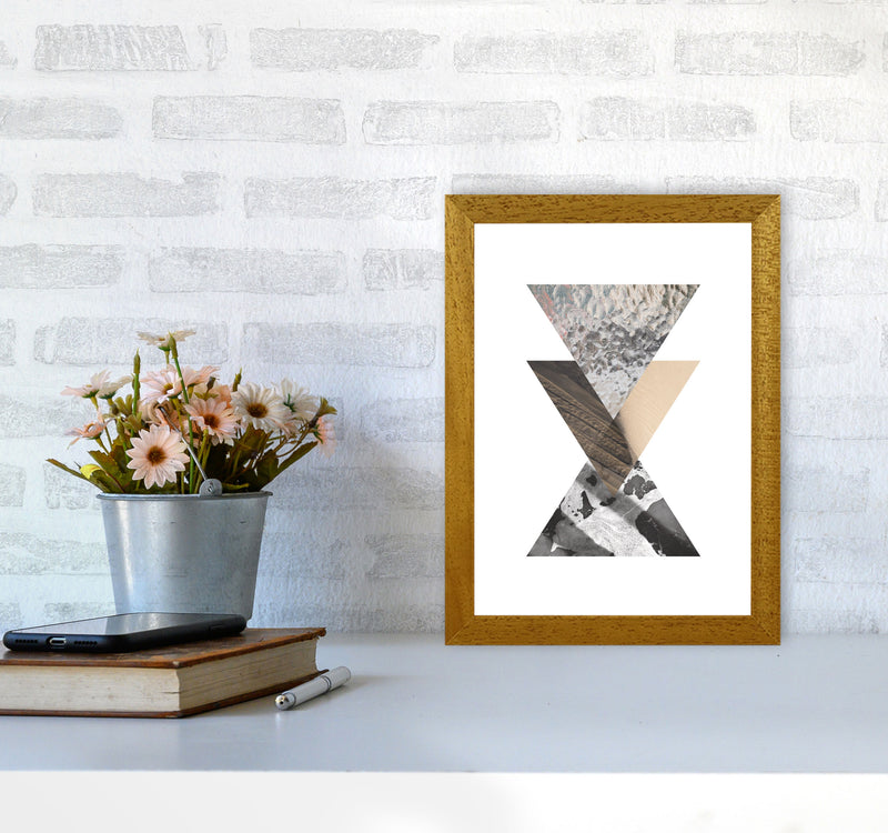 Sand, Glass And Shadow Abstract Triangles Modern Print A4 Print Only