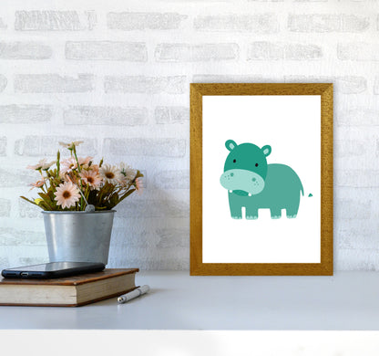 Children&#39;s Animals, Hippo Modern Print A4 Print Only