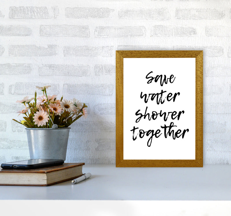 Shower Together, Bathroom Modern Print, Framed Bathroom Wall Art A4 Print Only