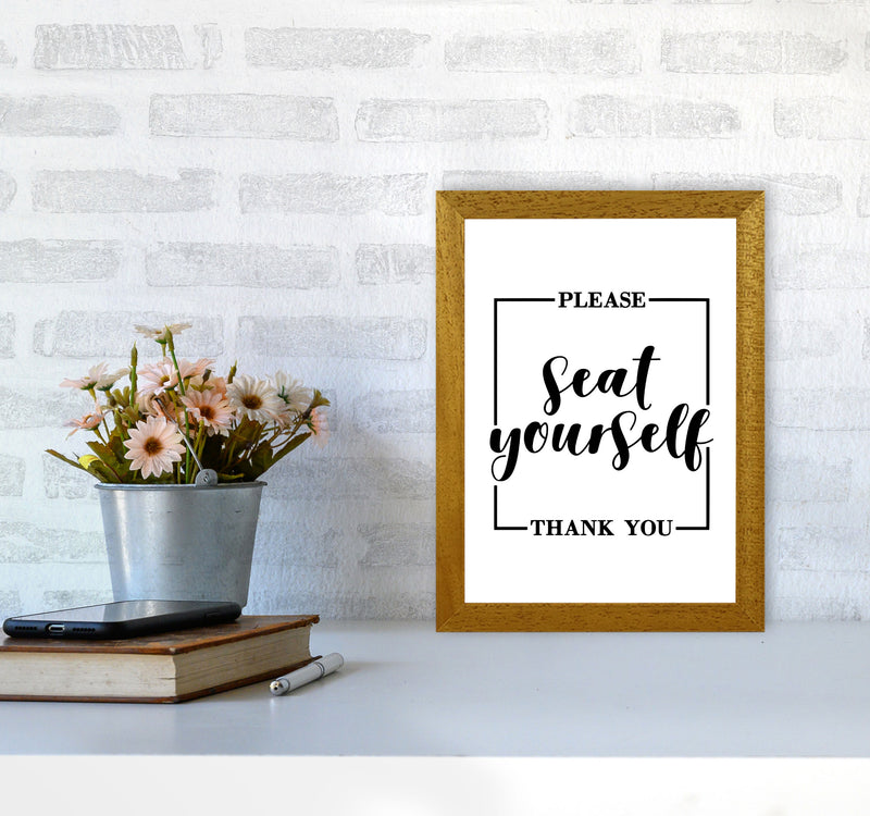 Seat Yourself, Bathroom Modern Print, Framed Bathroom Wall Art A4 Print Only