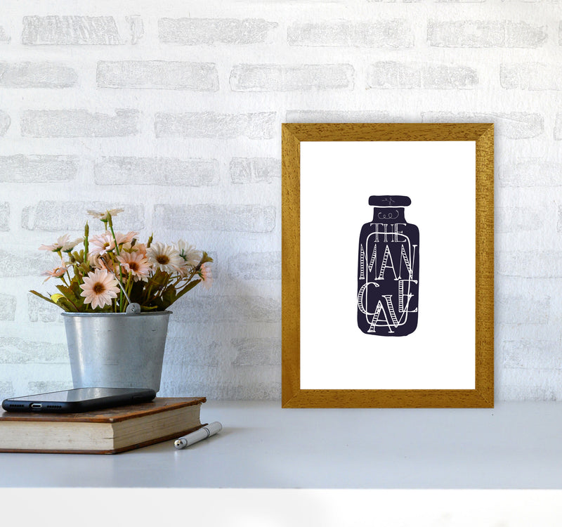 The Man Cave 3 Modern Print, Framed Bathroom Wall Art A4 Print Only