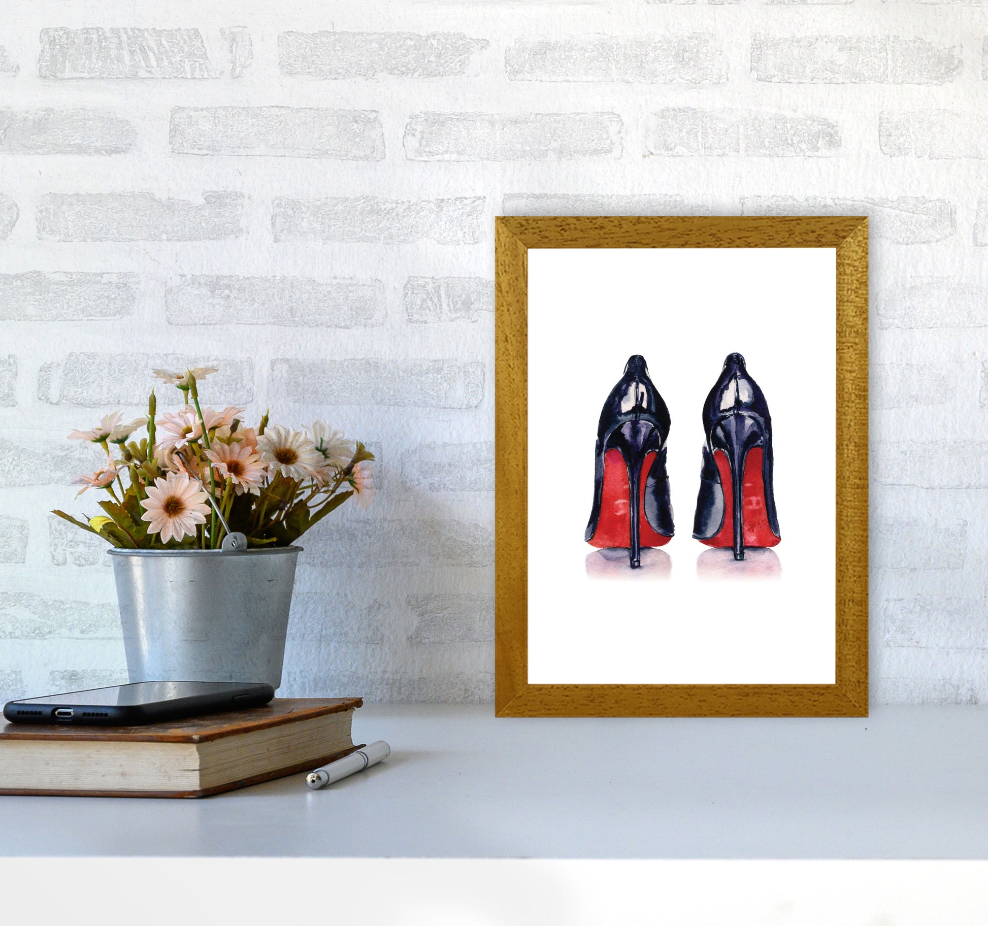 Black High Heels Modern Print A4 Print Only