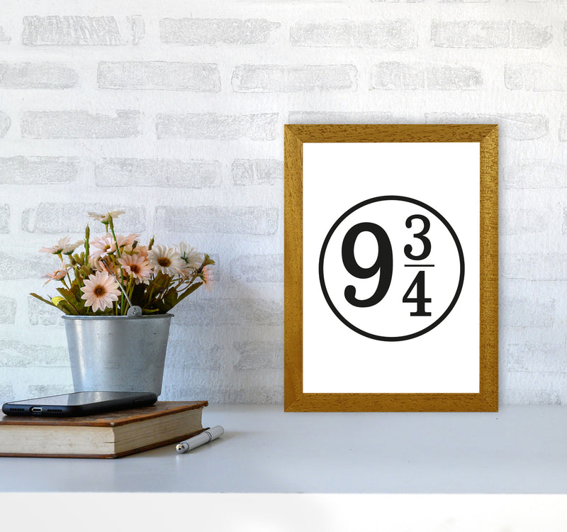 Platform 9 And 3/4 Framed Typography Wall Art Print A4 Print Only