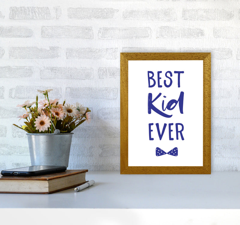 Best Kid Ever Navy Framed Nursey Wall Art Print A4 Print Only