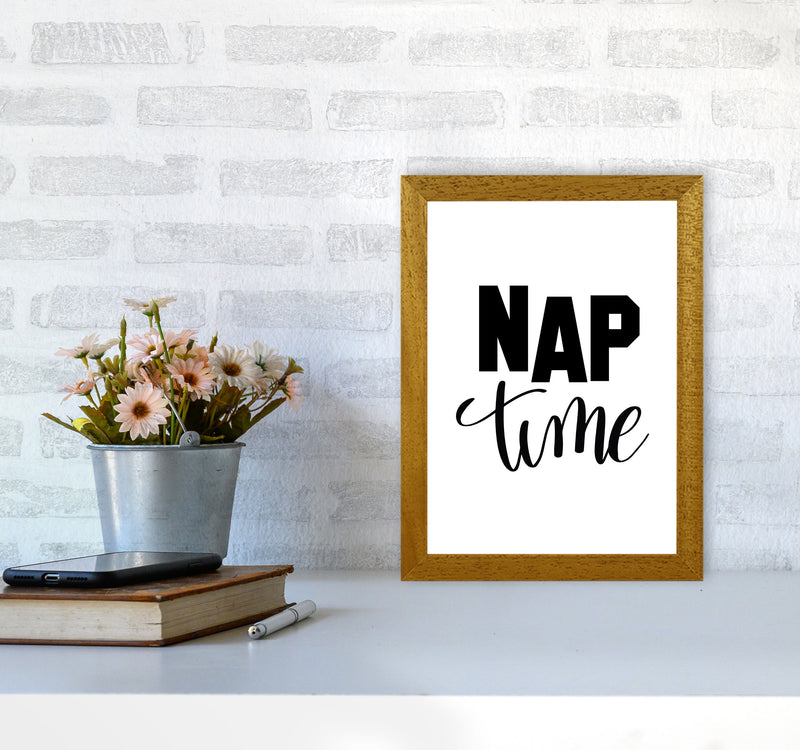 Nap Time Black Framed Typography Wall Art Print A4 Print Only
