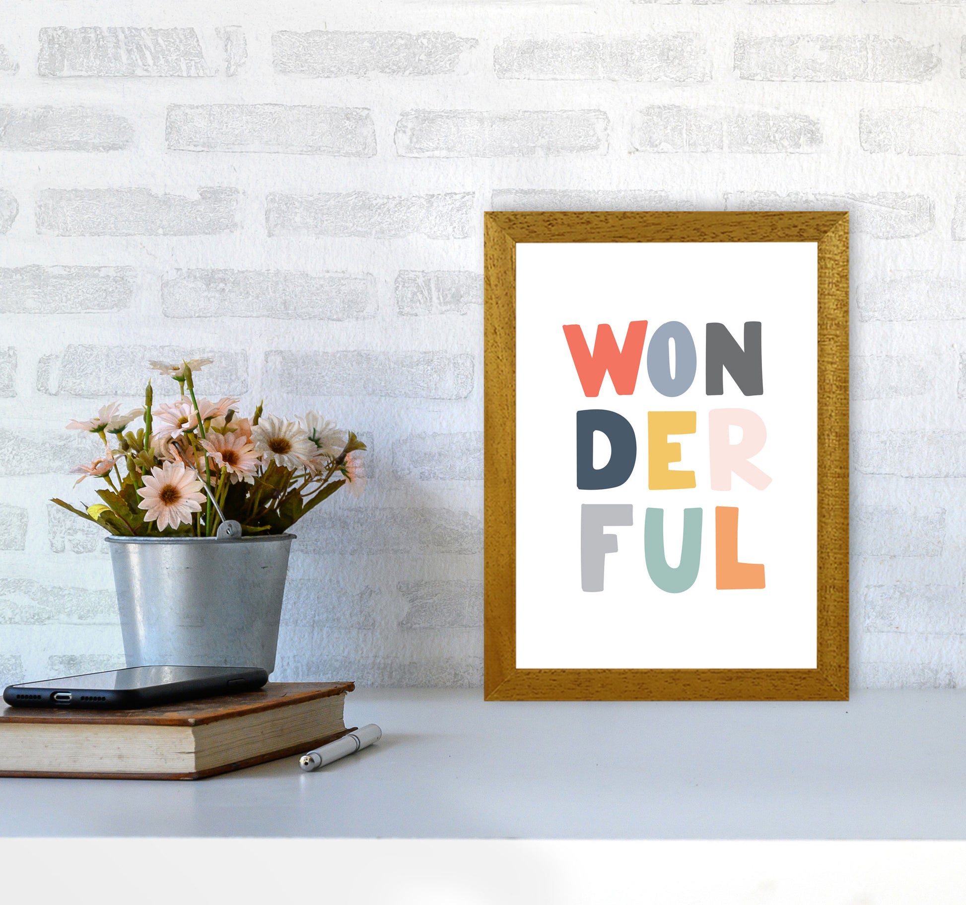 Wonderful Colour Framed Nursey Wall Art Print A4 Print Only
