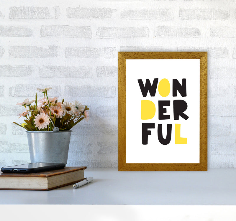 Wonderful Black And Yellow Framed Nursey Wall Art Print A4 Print Only