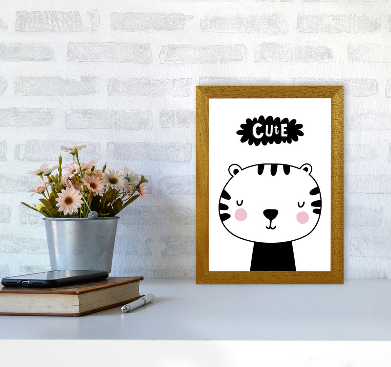 Cute Scandi Tiger Modern Print Animal Art Print A4 Print Only