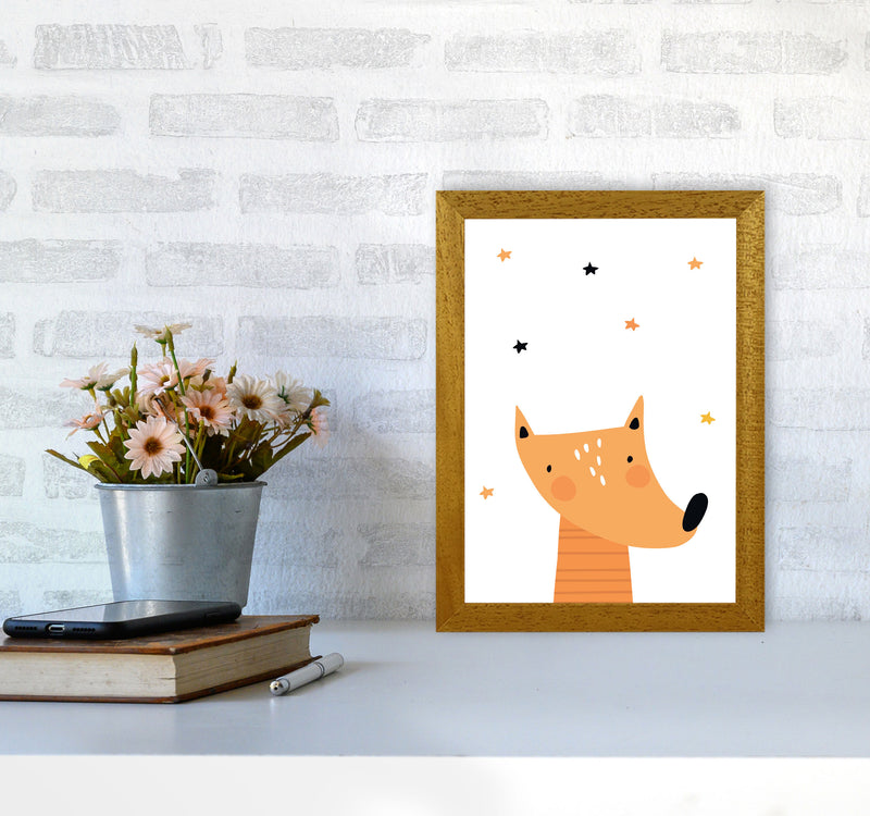 Scandi Fox Framed Nursey Wall Art Print A4 Print Only