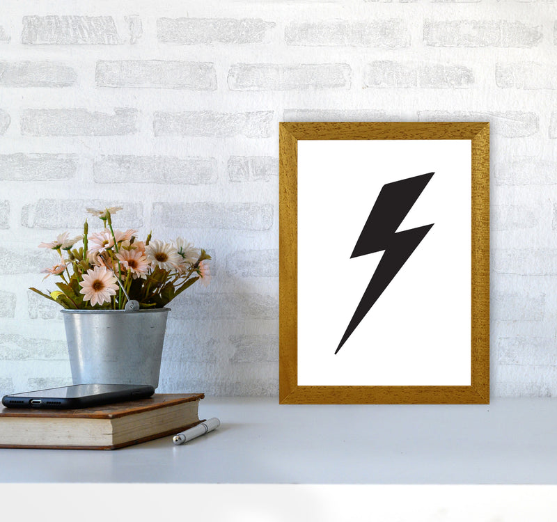 Lightning Bolt Framed Nursey Wall Art Print A4 Print Only